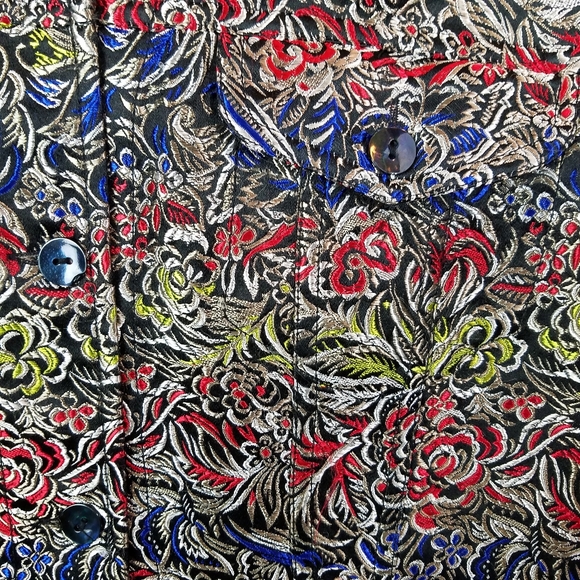 Chico's Dressy Silk Blend Multicolored Top Jacket - Picture 7 of 8